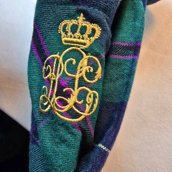 New Lauren Ralph Lauren Womens 2X Flannel Pajama Plaid Plus Green Tartan Winter - Picture 8 of 9